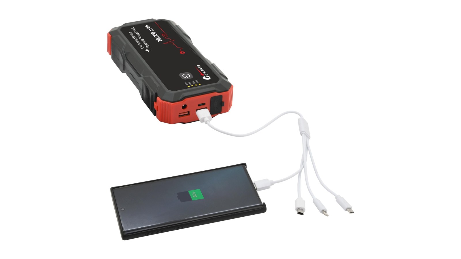 COMPASS Powerbanka s funkciou JUMP STARTER 20000 mAh 2000 A
