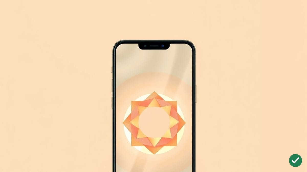 Ilustrácia smartfónu so svetelným kruhovým motívom clony fotoaparátu na zadnej strane