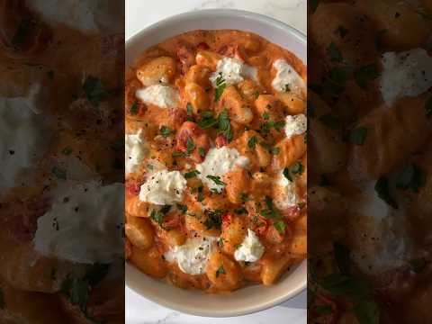 Creamy Tomato Gnocchi with Burrata