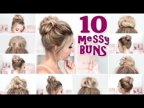 10 MESSY BUN hairstyles for back to school, party, everyday ❤ Quick and easy hair tutorial